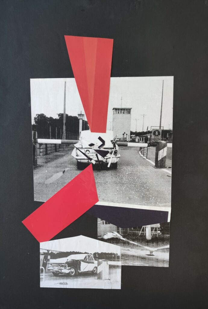 Collage zum Fluchtversuch an der GÜSt Horst am 20. Juni 1981.